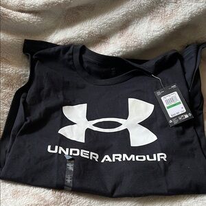 Under Armour Black Tee with White Logo
